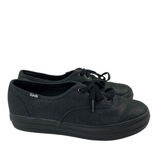 Keds Triple Shimmer Women Sneakers in Black Foil Size 9